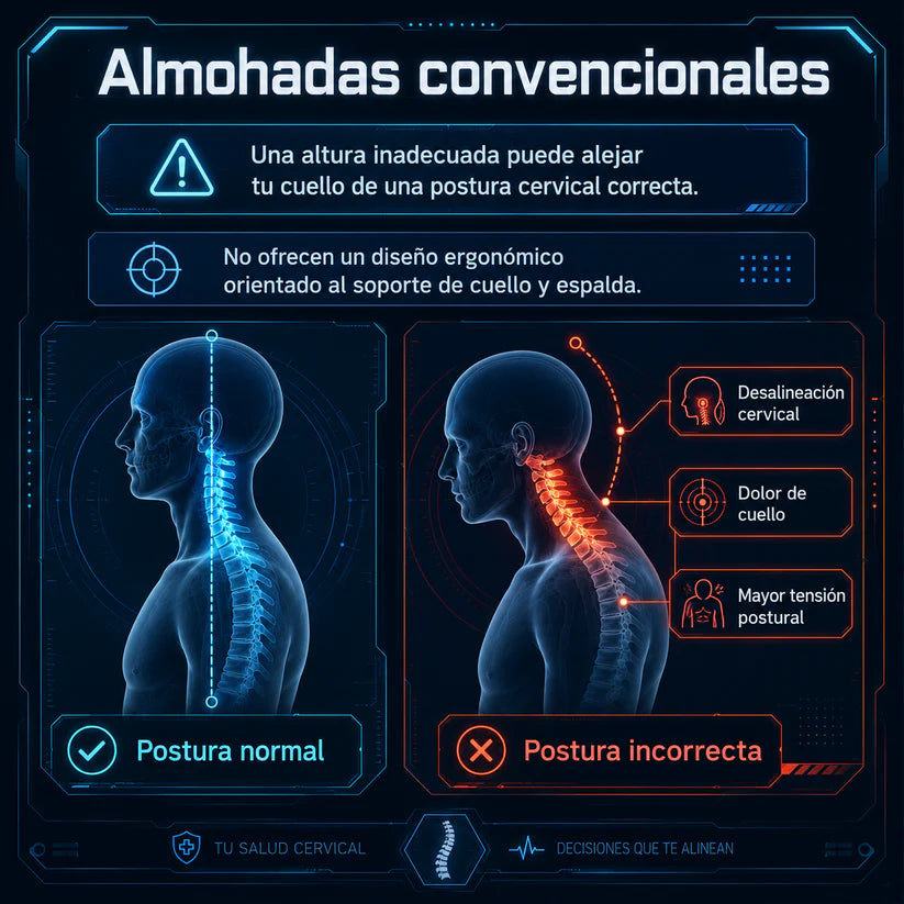 Almohada Cervical Ergonómica 🌙 Duerme Sin Dolor de Cuello