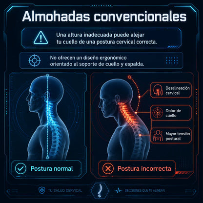 Almohada Cervical Ergonómica 🌙 Duerme Sin Dolor de Cuello