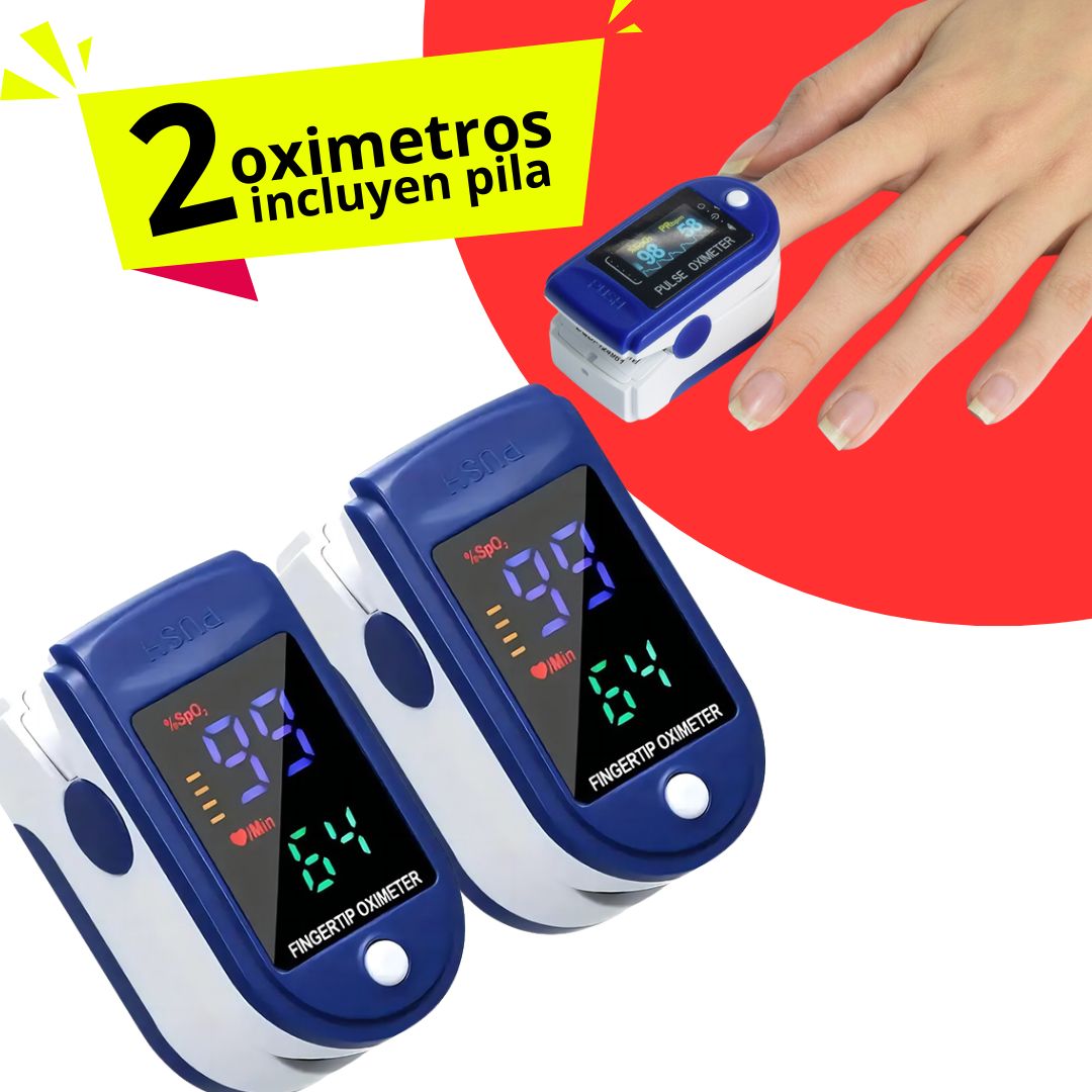 🌟✨ OXÍMETRO DE PULSO SATURÓMETRO 2x1 ✨+ Envío Gratis 🚚